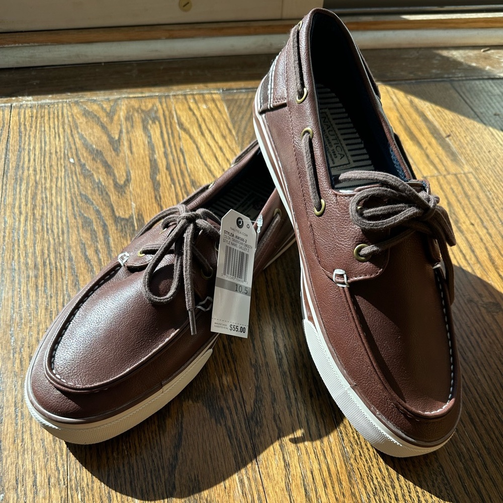 Nautica Men's Dark Brown Boat Shoes